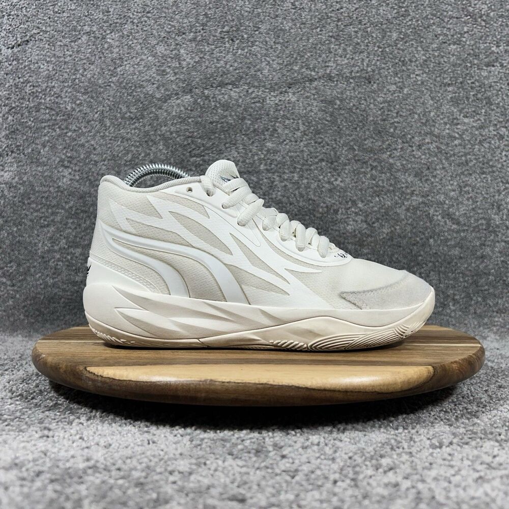 Puma MB.02 Whispers LaMelo Ball Youth Size 5 White Basketball Shoes Used